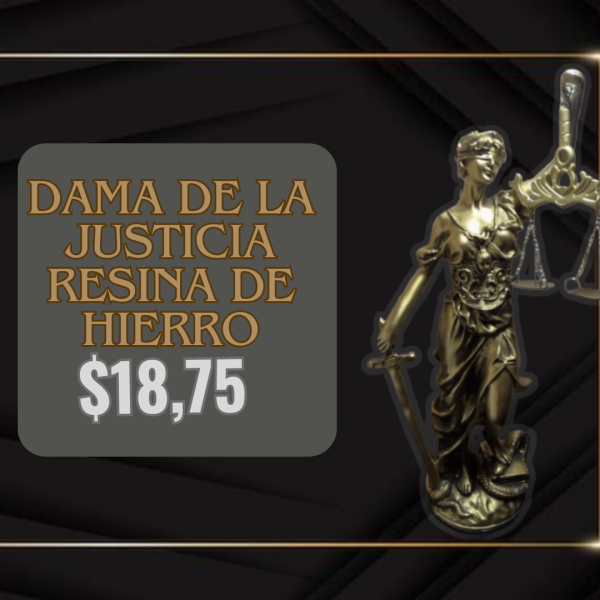 Estatua de la Dama de la Justicia en Resina, Bronce Falso