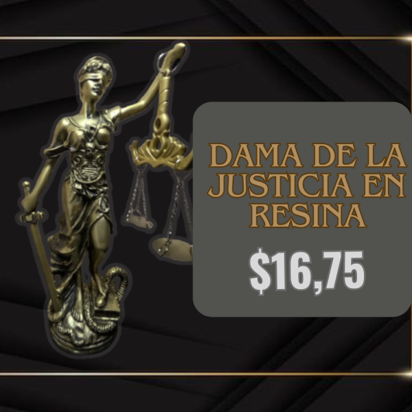 Estatua de Resina de la Dama de la Justicia