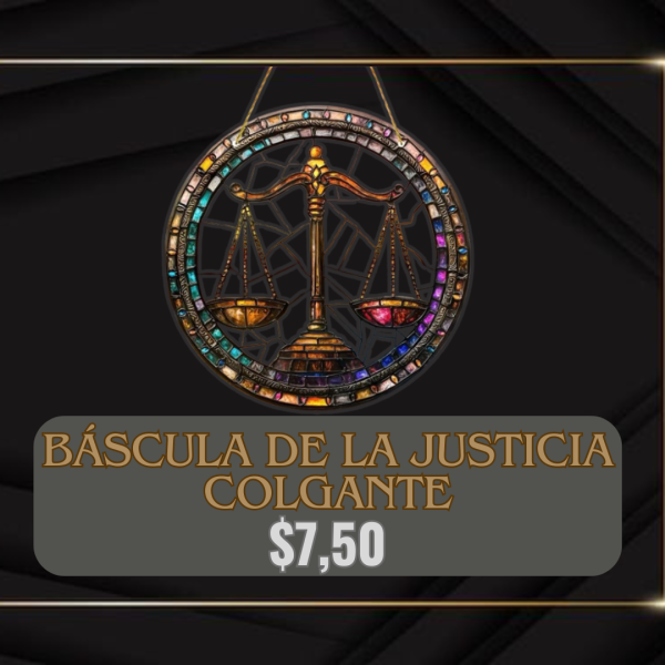 Decoración de Báscula de Justicia Acrylic Vintage Suncatcher