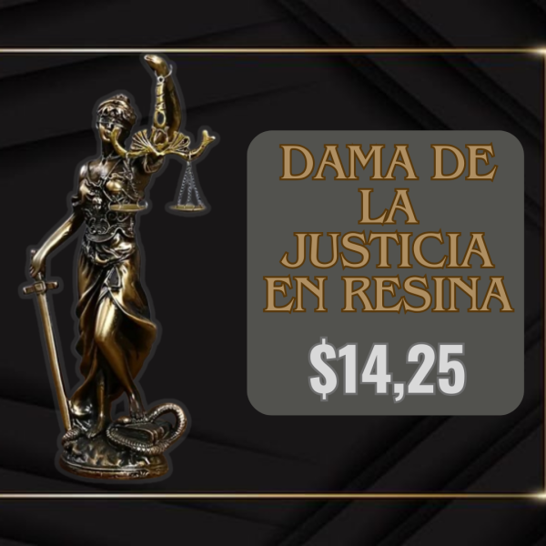 Estatua de la Dama de la Justicia de Resina