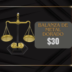 BALANZA DE METAL DORADO