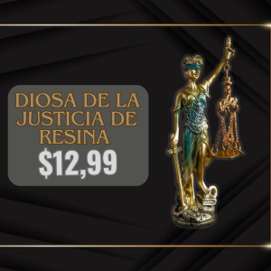 DIOSA DE LA JUSTICIA DE RESINA