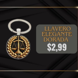 LLAVERO ELEGANTE DORADA