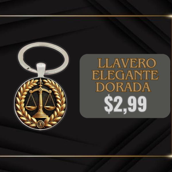 LLAVERO ELEGANTE DORADA