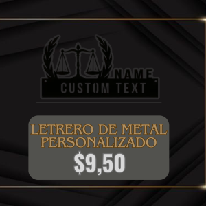 LETRERO DE METAL PERSONALIZADO